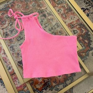 Aerie pink one shoulder top